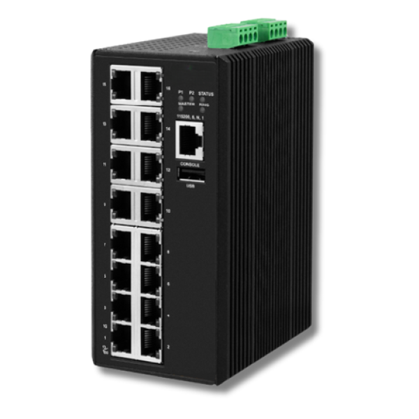 16-port Gigabit managed industrial switch NW-ISM-16G-X4